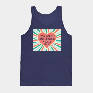 Social Worker Inspirational Heart Tank Top